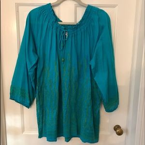 Gretchen Scott Tunic too with embroidery size XL